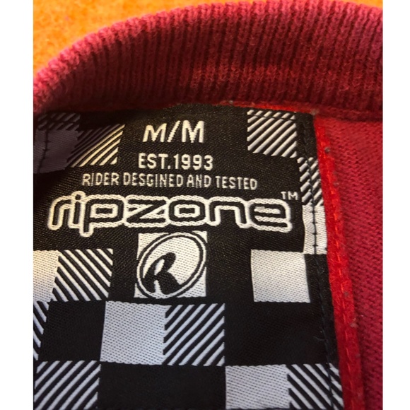 Vintage Ripzone black and red Buffalo hunter plaid check cotton knit sweater EUC - Picture 2 of 3